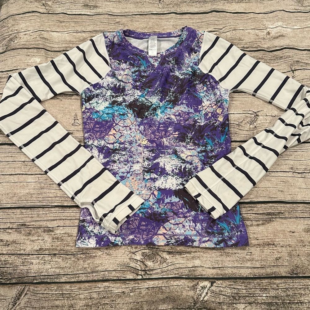 Ivivva Mixed Print Long Sleeved Rashguard Girls’ Size 14